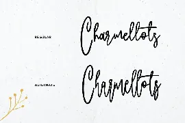 Charmellotes Fancy Script Font With Alternate