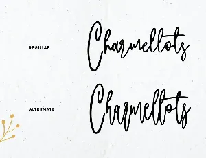 Charmellotes Fancy Script Font With Alternate