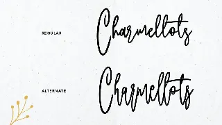 Charmellotes Fancy Script Font With Alternate