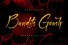 Bandits Grush Handbrush Font