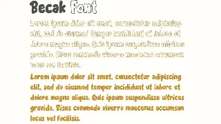 Becak - Solid & Outline Font