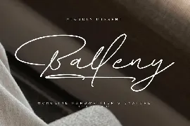 Balleny Monoline Handwritten Signature font