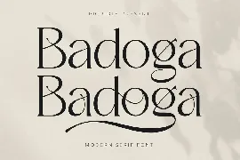 Badoga Modern Serif Font