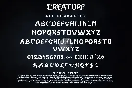 Creature - Horror Display Font