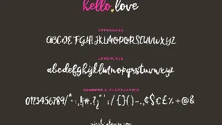 Hello Love Font