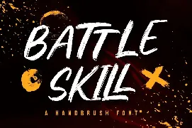 Battle Skill - Brush Font