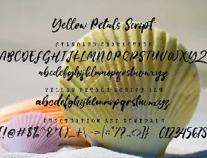 Yellow Petals Script font