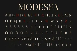 Modesfa - Modern Display Serif font