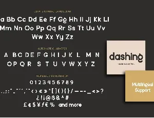 Dashing font