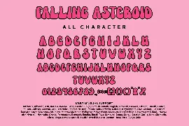 FallingAsteroid - Groovy Retro Display Font