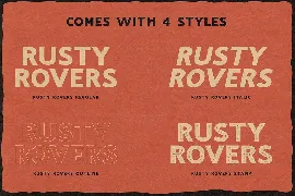 Rusty Rovers - Handdrawn Typeface font