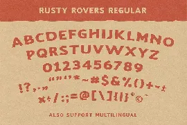 Rusty Rovers - Handdrawn Typeface font