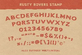 Rusty Rovers - Handdrawn Typeface font