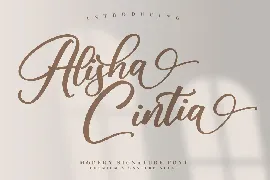 Alisha Cintia Script Font