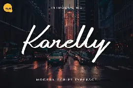 Karelly - Modern Script Typeface font