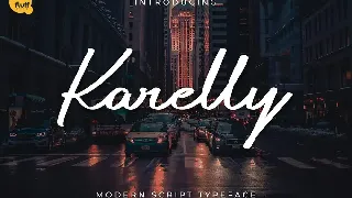 Karelly - Modern Script Typeface font