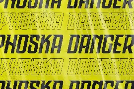 Phoska Dangers - Game Techno Display Font