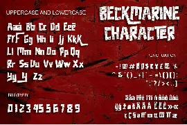 Beckmarine font