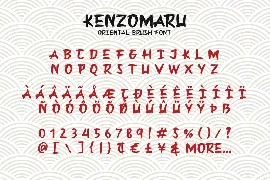 Kenzomaru - Oriental Brush font