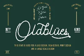 Oldblues Monoline Script Vintage Font