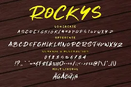 Rockys Handbrush Business Font