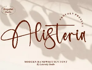 Alisteria Modern Handwritten Font