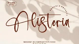 Alisteria Modern Handwritten Font