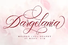 Dargelania Calligraphy Font