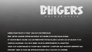 Bhigers - Display Font