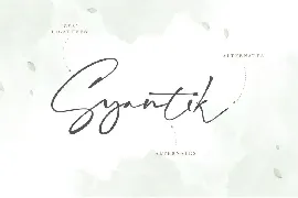 Syamitla - Handwritten Script Font