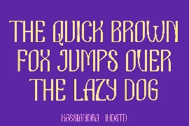 Kassiandra Display Font Typeface