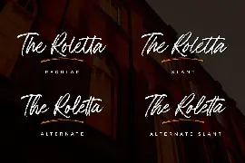 The Rolleta - Handbrush Signature font