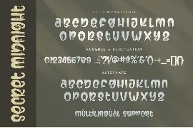 Secret Midnight font