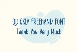 Quickly Freehand font