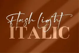 Flash Light Signature Font