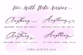 Anything Script font