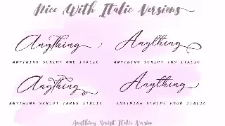 Anything Script font