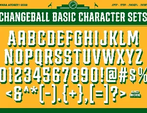 Changeball font