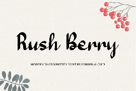 Rush Berry font