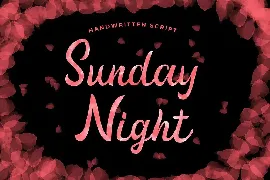 Sunday Night Handwritten Script Font