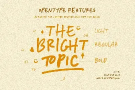 The Bright Topic font