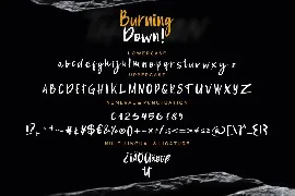 Burning Down Advertisement Font