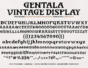 Gentala Vintage Font