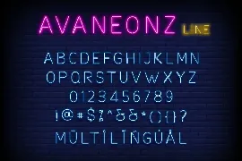 Avaneonz - Neon Font