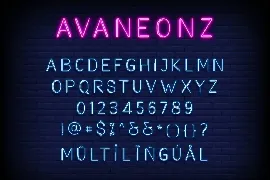 Avaneonz - Neon Font