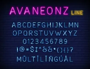 Avaneonz - Neon Font