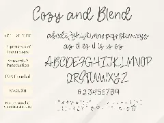 Cozy And Blend Handwritten Script Font