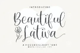 Beautiful Lativa font