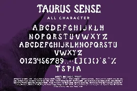 Taurus Sense font