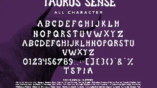 Taurus Sense font